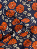 Indian Block Print - Navy Marigold