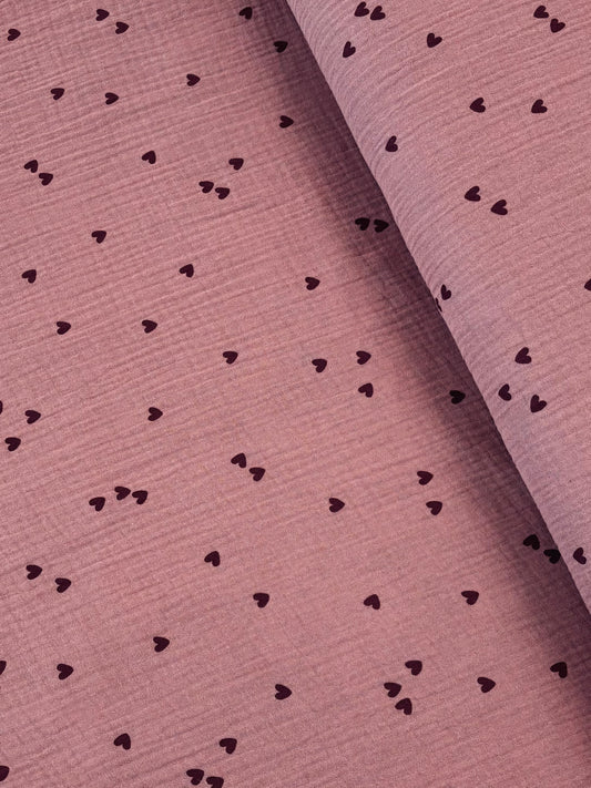 Double Gauze - Baby Hearts