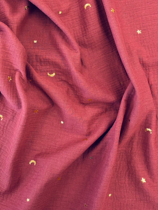 Double Gauze - Foil Starry Night