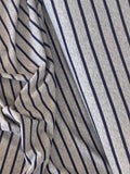 Deadstock Jersey - Heather Grey with Navy Stripe