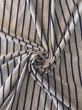 Deadstock Jersey - Heather Grey with Navy Stripe