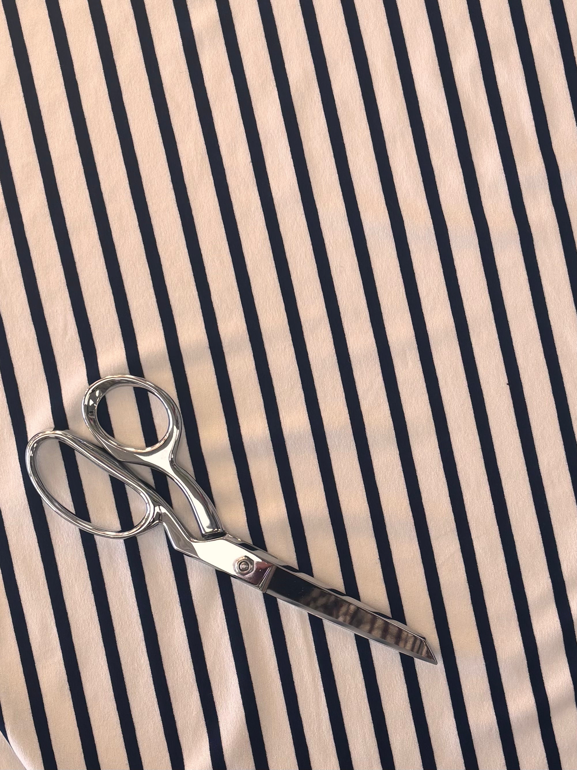 Deadstock Jersey - Off White with Navy Stripe