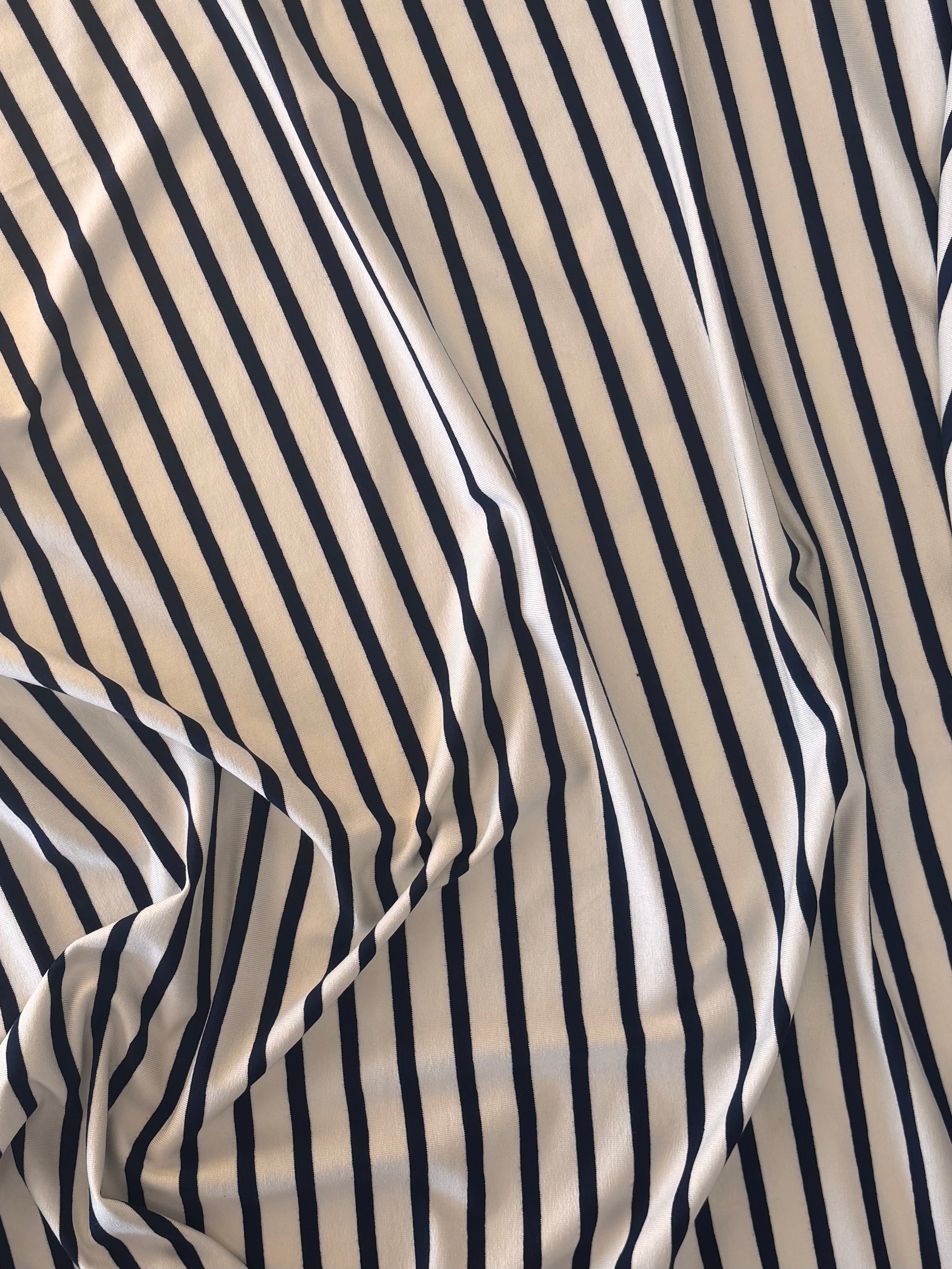 Deadstock Jersey - Off White with Navy Stripe