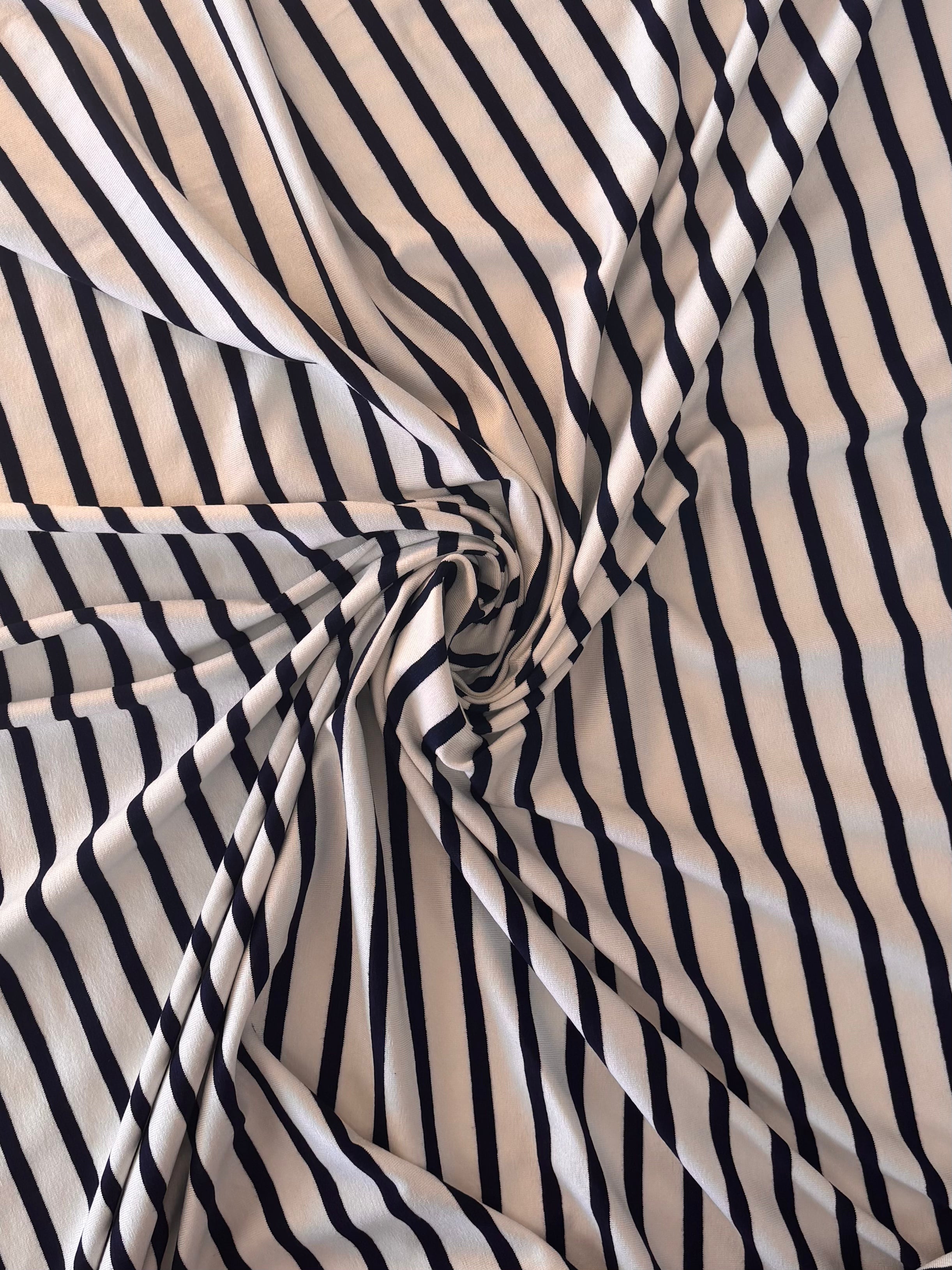 Deadstock Jersey - Off White with Navy Stripe