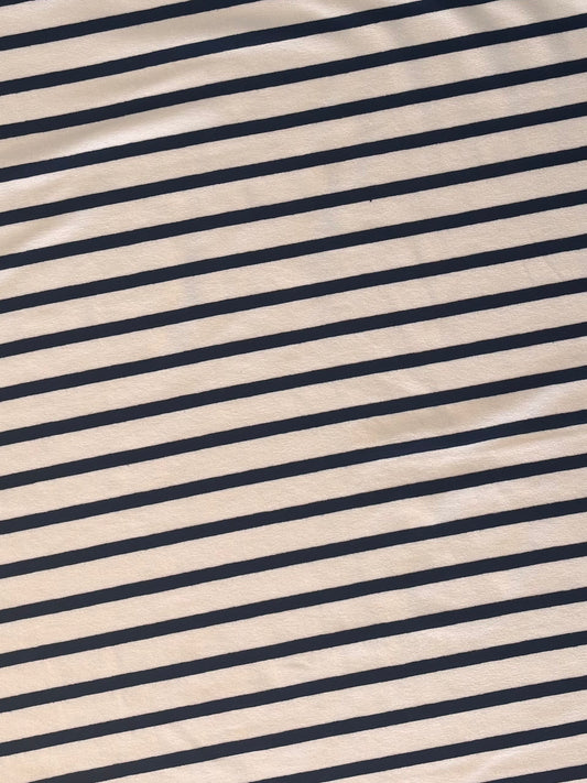 Deadstock Jersey - Off White with Navy Stripe