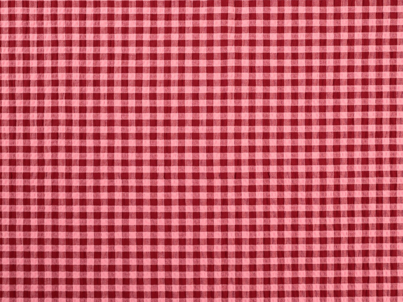 Rowan Gingham Seersucker - Red & Pink