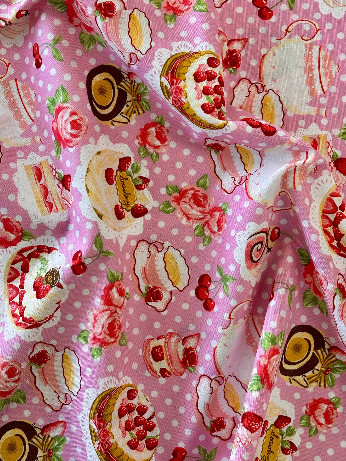 Cosmo - Strawberry Desserts Lightweight Cotton