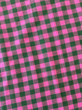 Cotton Handwoven - Green & Pink Check