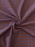 Cotton Handwoven - Brown & Purple Check