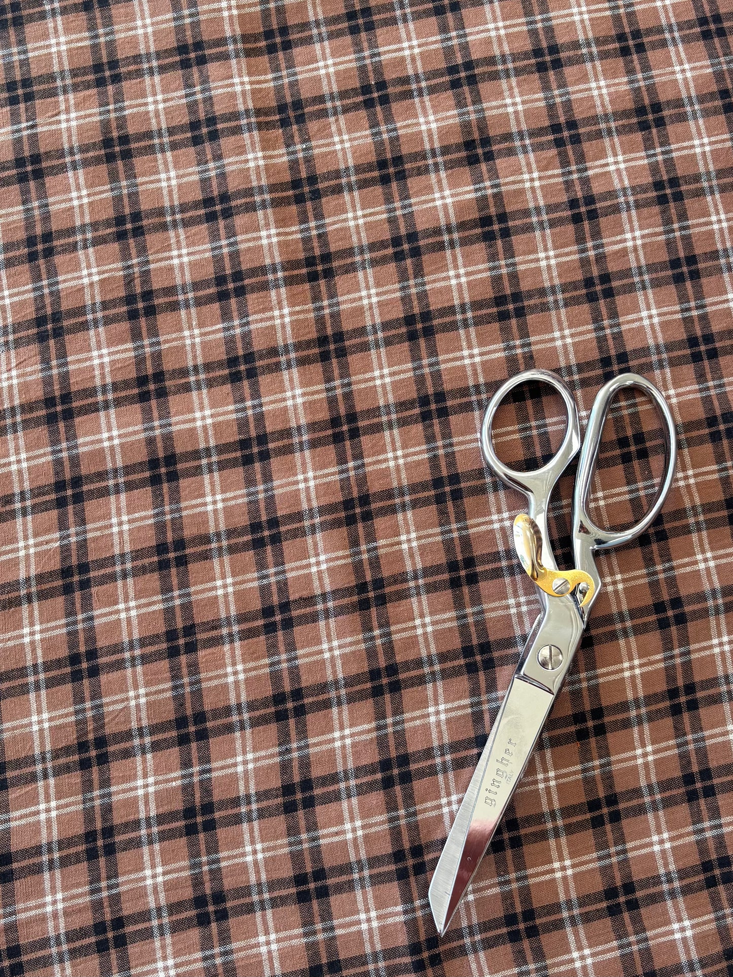 Cotton Handwoven - Brown and Black Plaid