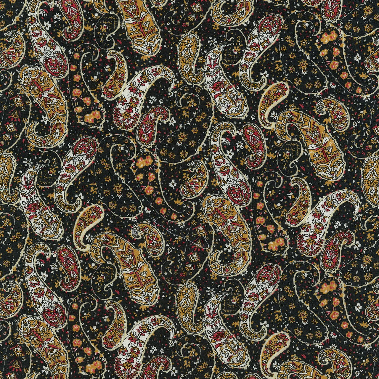 Kokka - Black Paisley Cotton Lawn