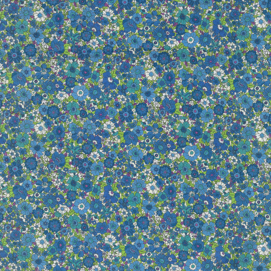 Kokka - Blue Floral Cotton Lawn