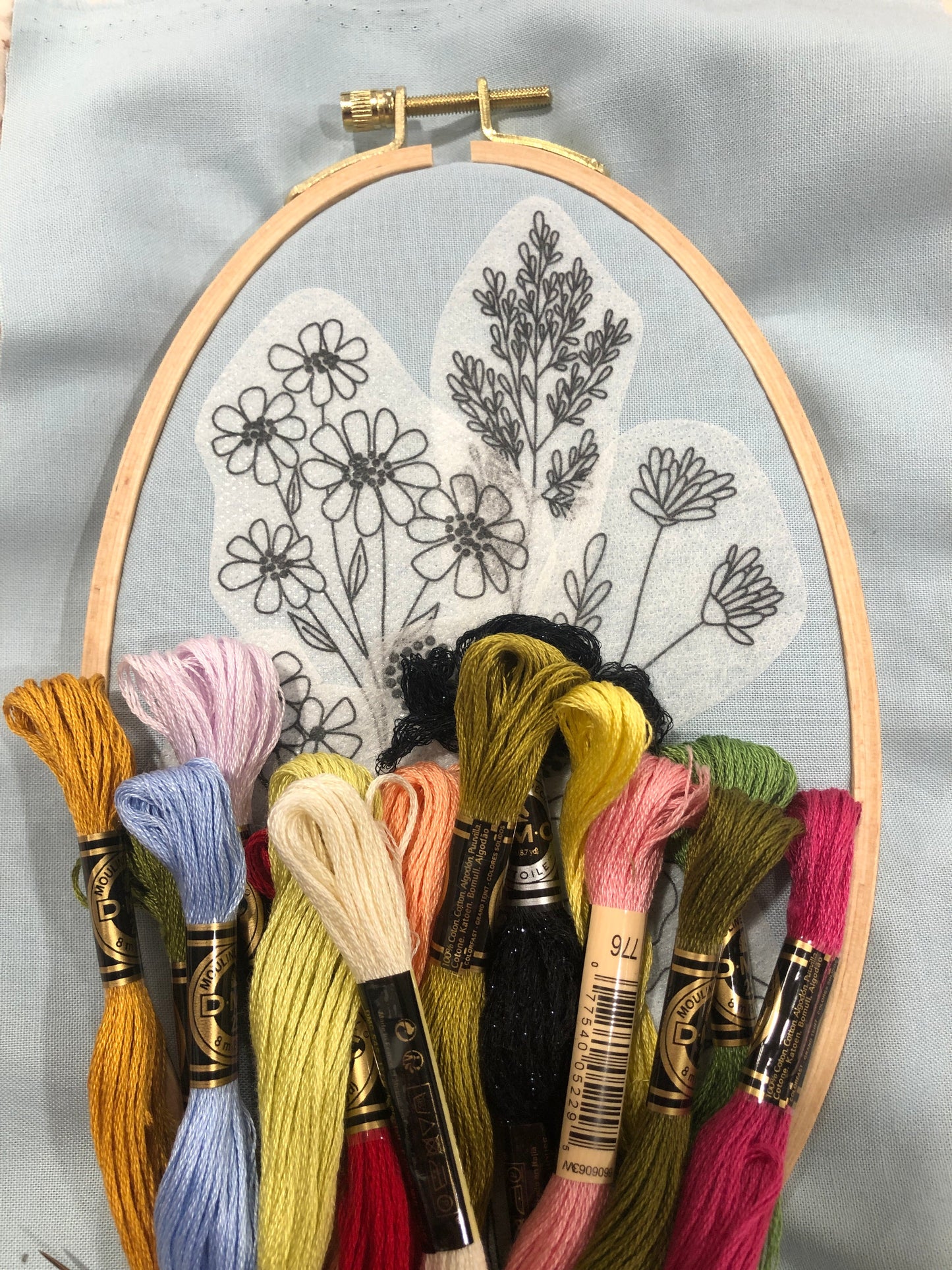 Stick and Stitch Embroidery Patterns - Wildflower Stems