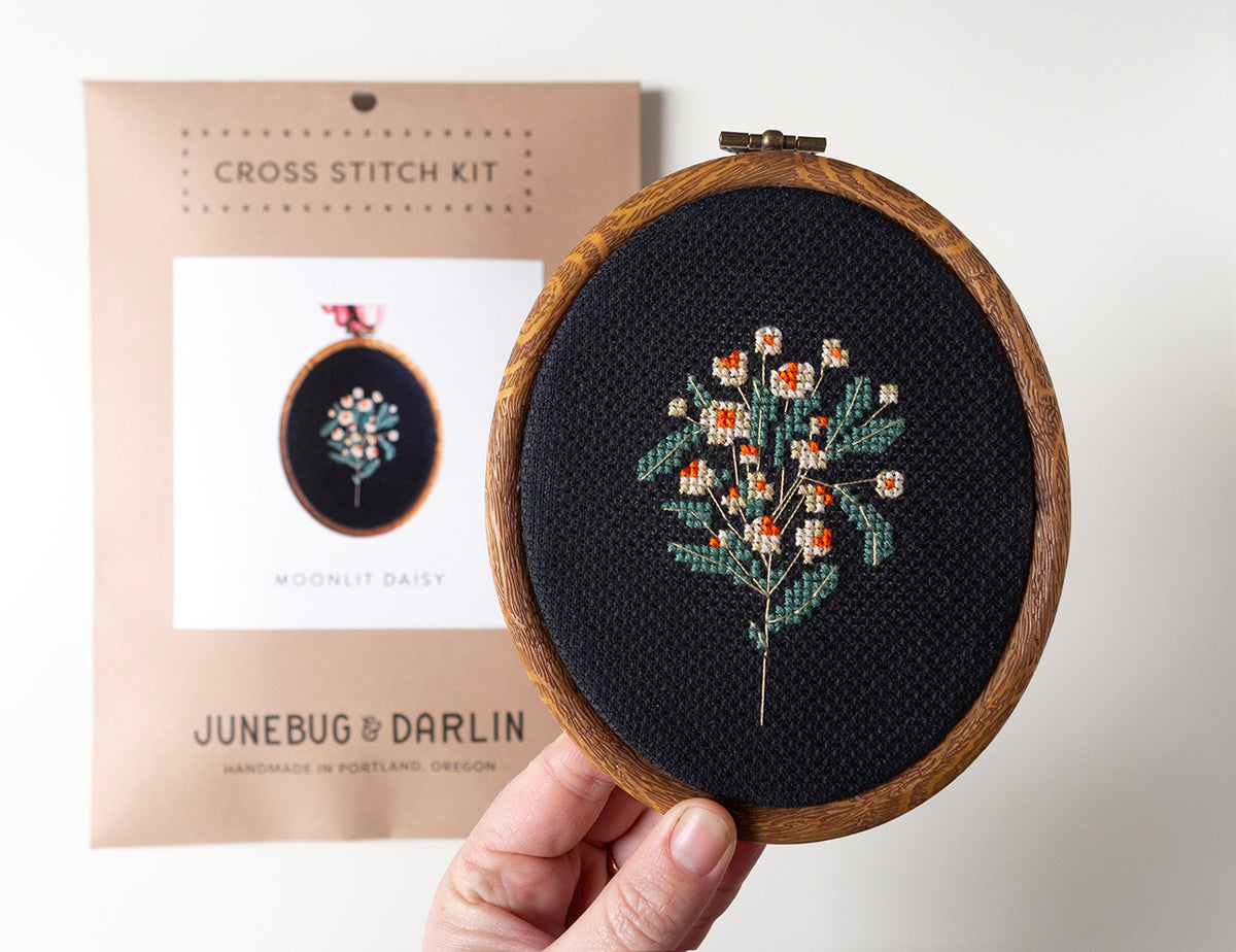 Moonlit Daisy Cross Stitch Kit