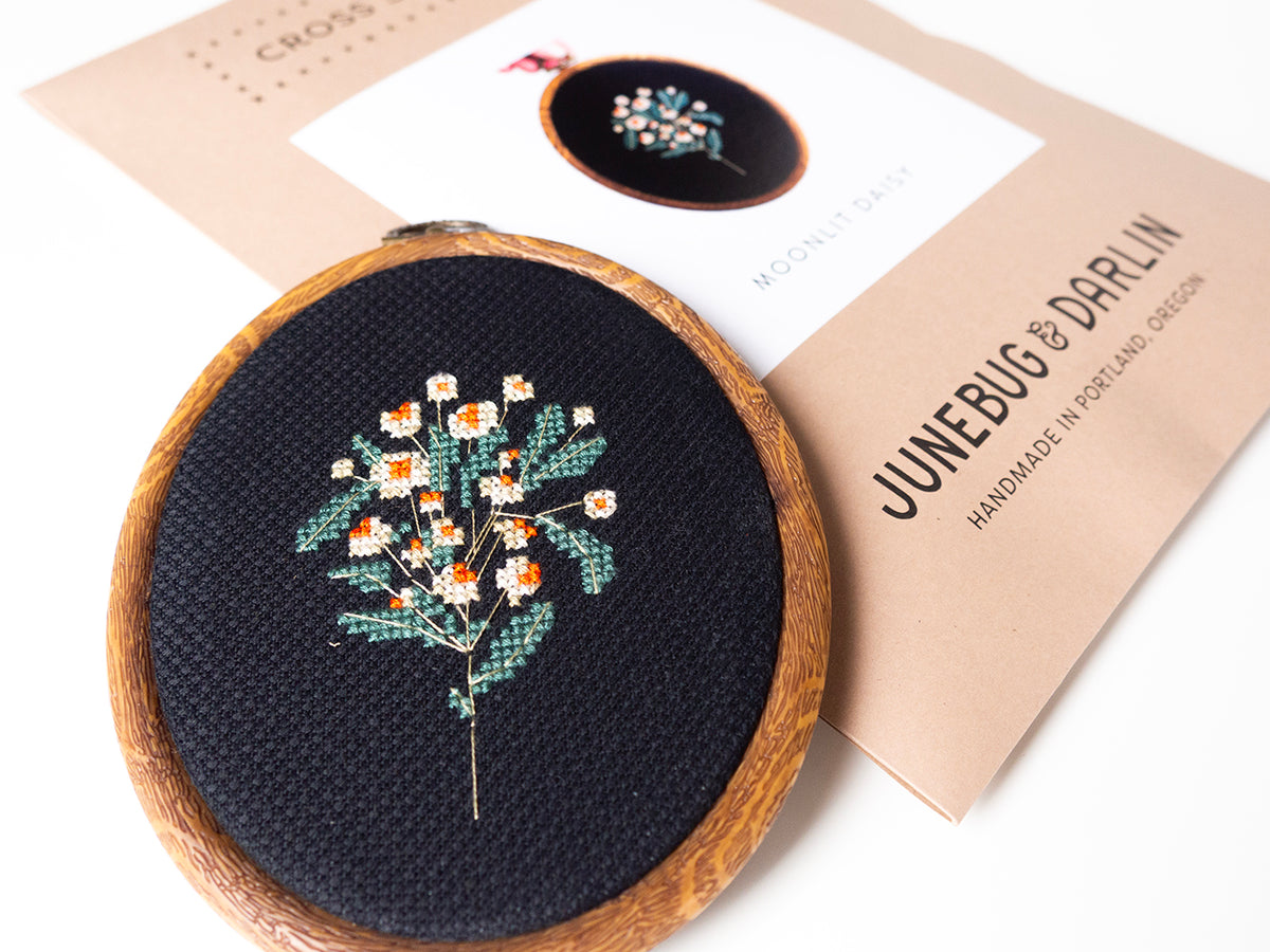Moonlit Daisy Cross Stitch Kit