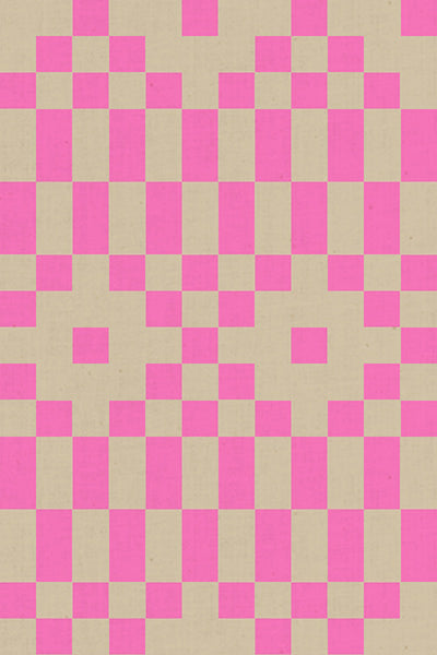 Lofi Linens - Bitmapped in Neon Pink