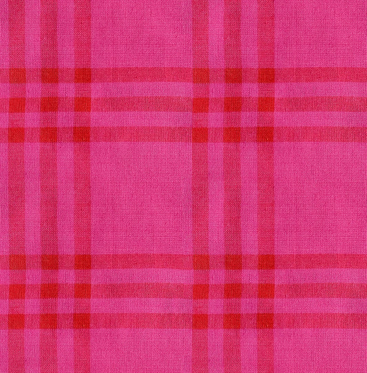 Warp & Weft Mystic Fable - Horizon Plaid in Vivid Pink