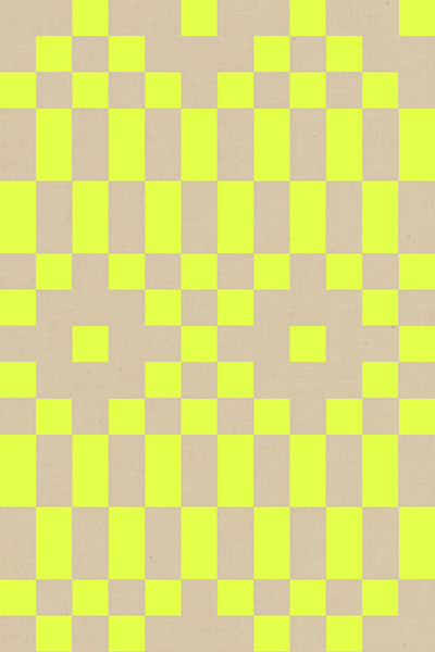 Lofi Linens - Bitmapped in Neon Yellow