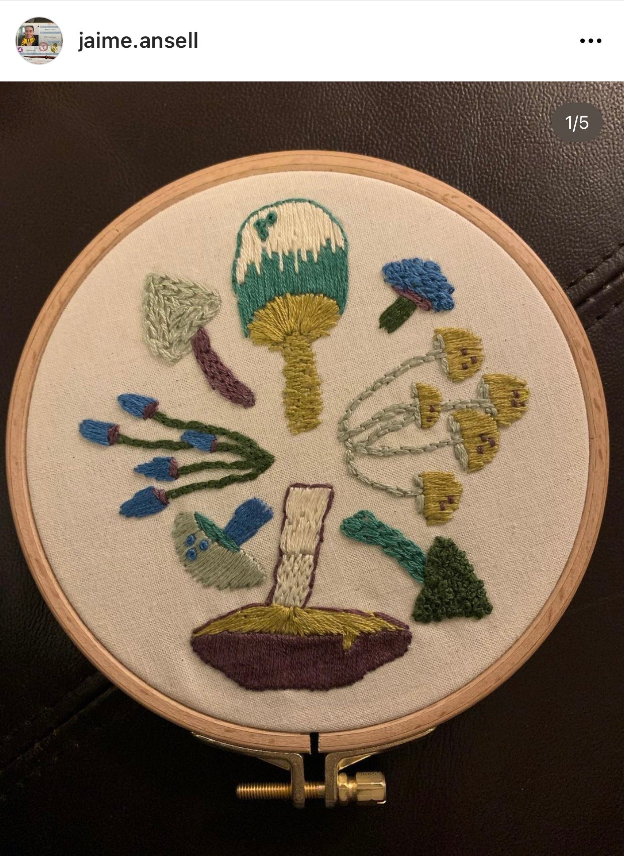 Stick and Stitch Embroidery Patterns - Mushrooms