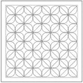 Sashiko Sampler - Traditional Kamon Design (White)