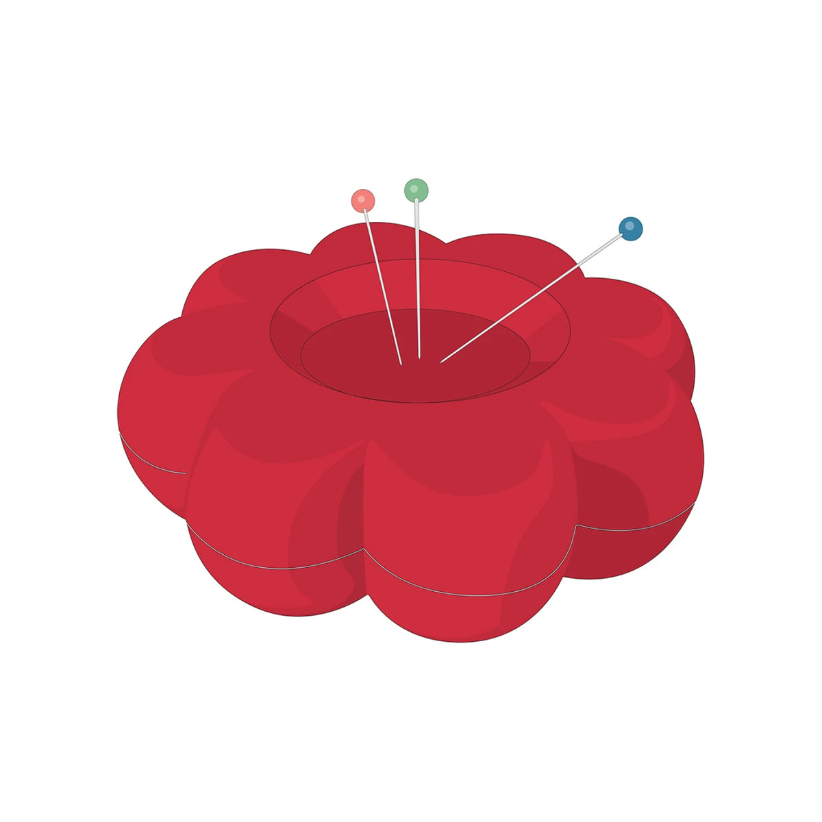 Flower Power Magnetic Pin Dish - Red
