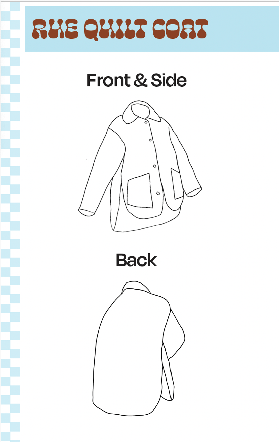 Confident Beginner: Rue Quilt Coat, Wednesday Evenings (September & October)