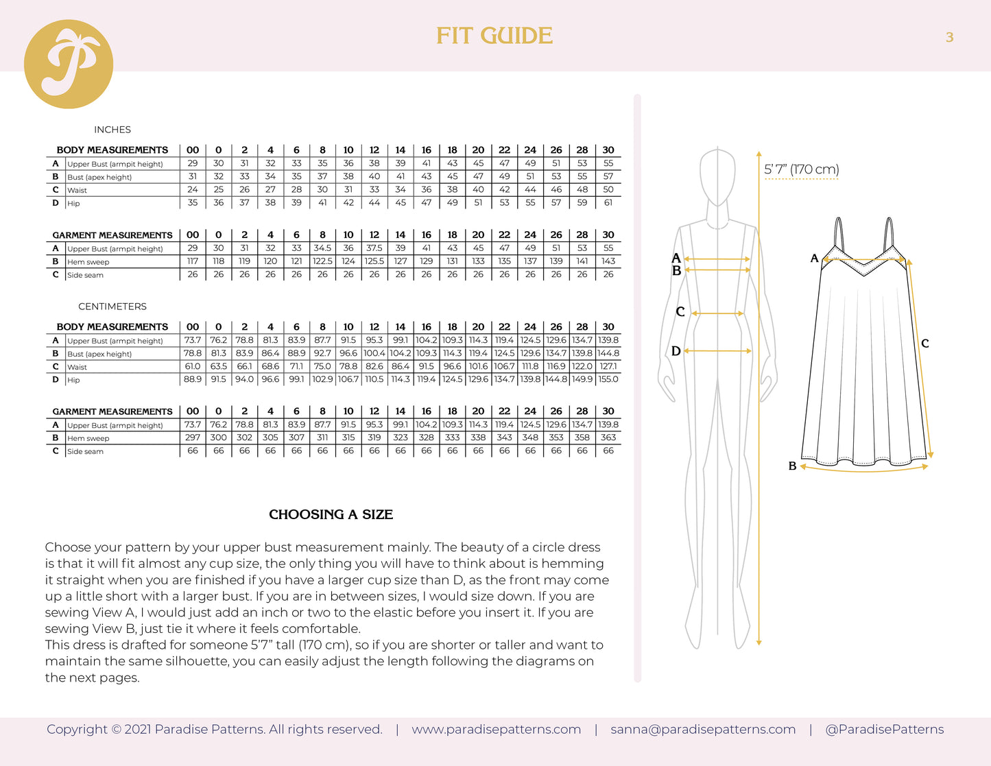 Paradise Patterns Smultron Dress - PDF Pattern