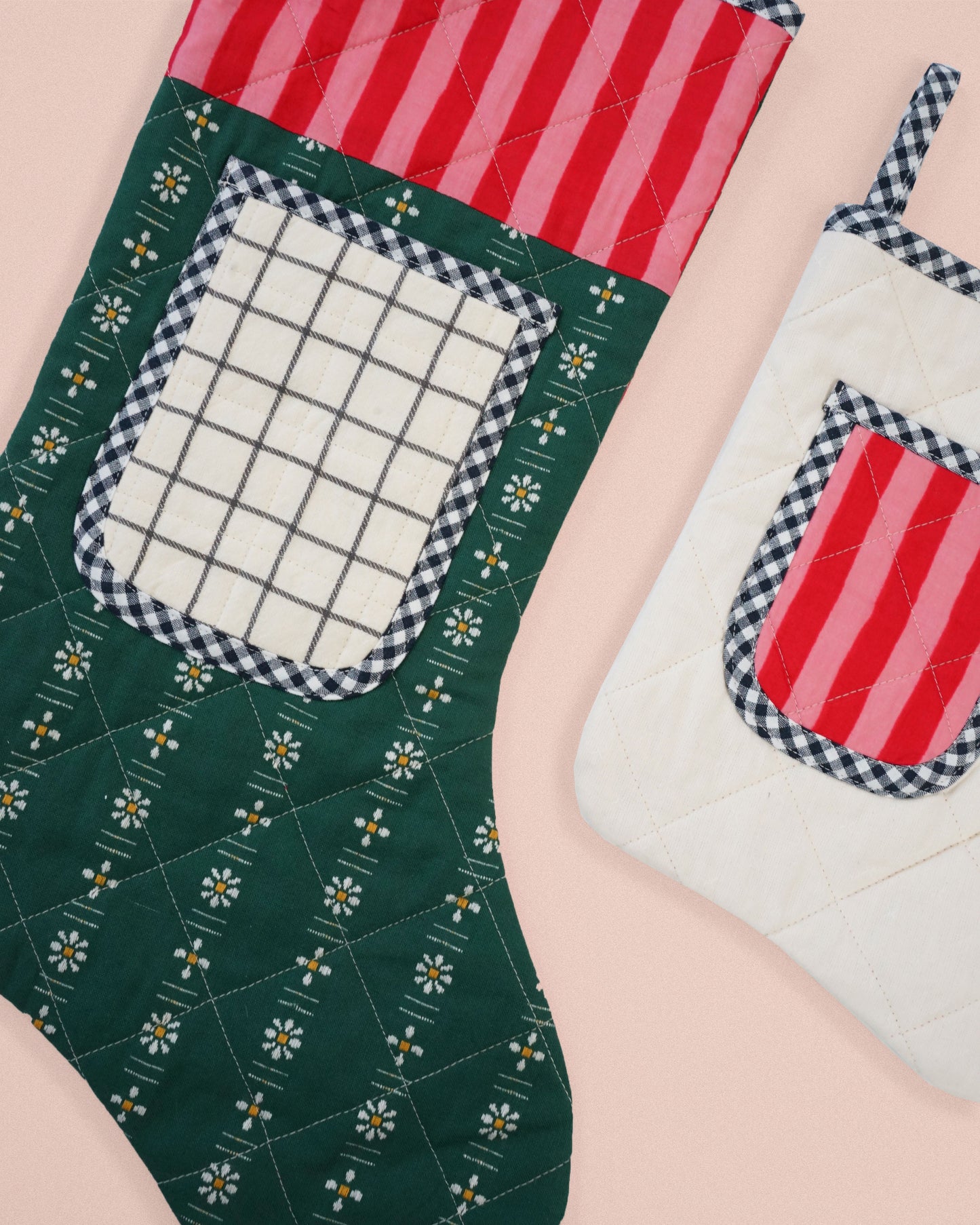 Matchy Matchy Sewing Club Quilted Pocket Stocking - PDF Pattern
