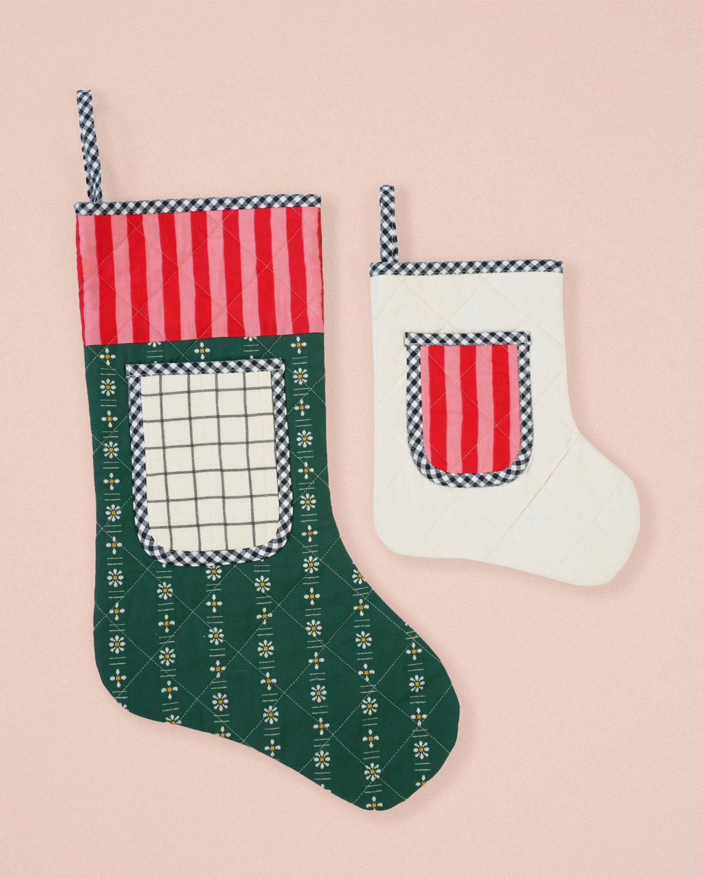 Matchy Matchy Sewing Club Quilted Pocket Stocking - PDF Pattern