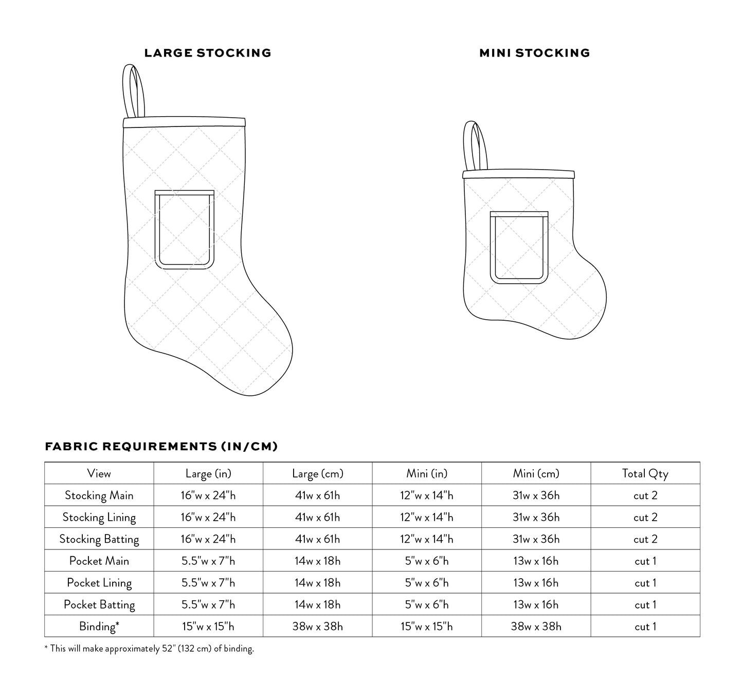 Matchy Matchy Sewing Club Quilted Pocket Stocking - PDF Pattern