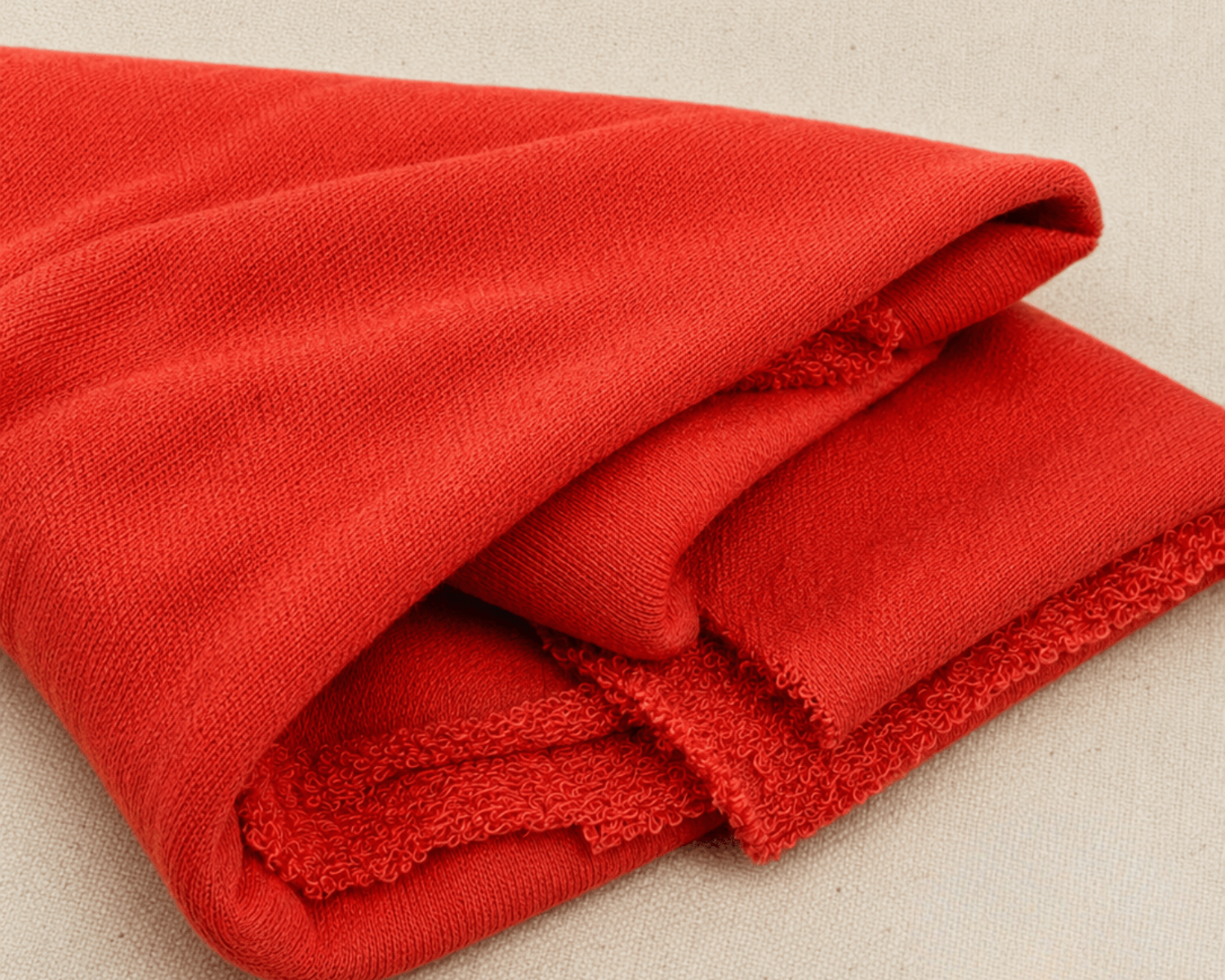Organic American Milled French Terry - Tomato