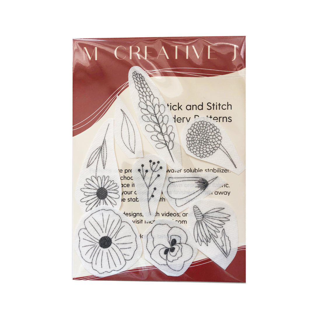 Stick and Stitch Embroidery Patterns - Wildflowers