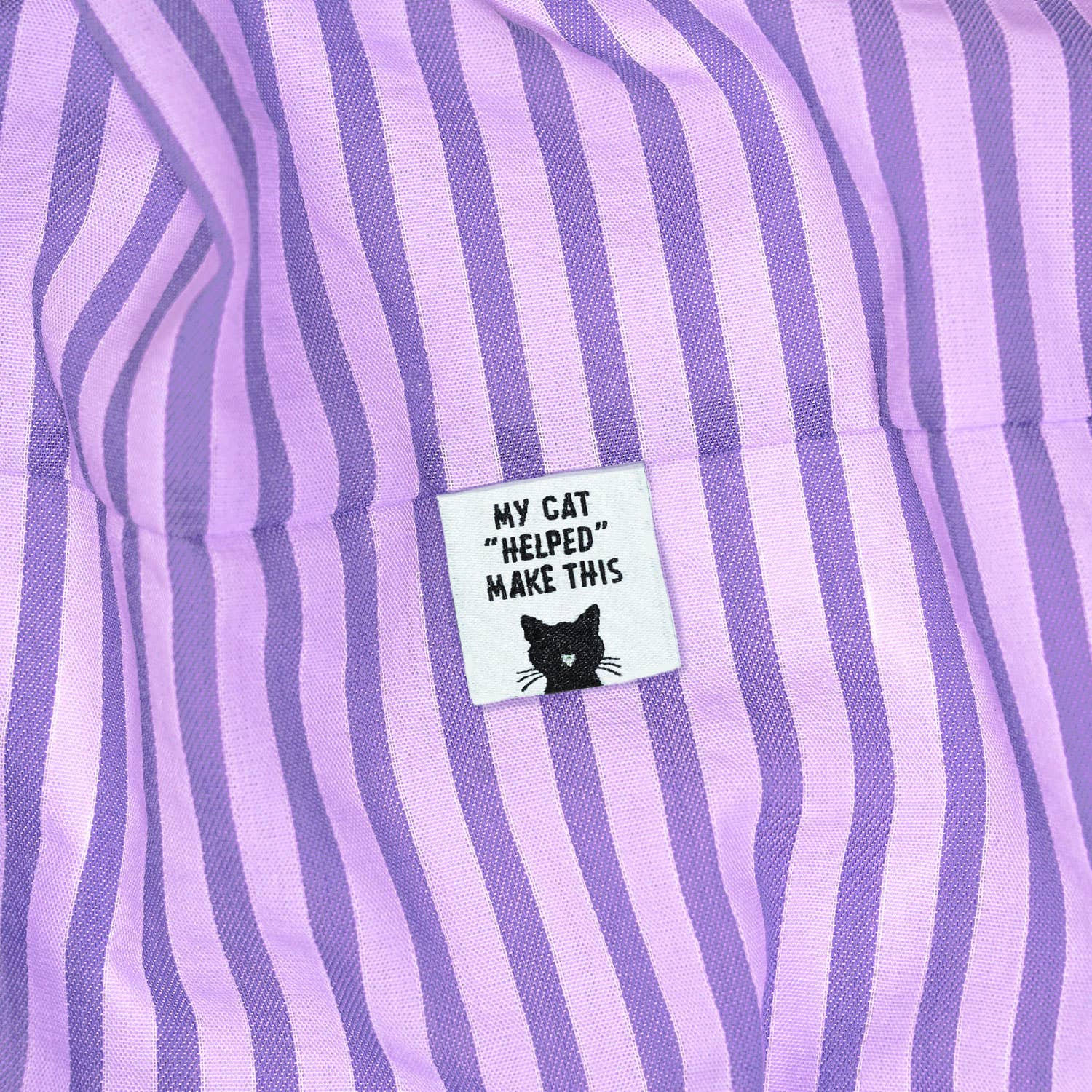 My Cat "Helped" Me Make This Woven Labels