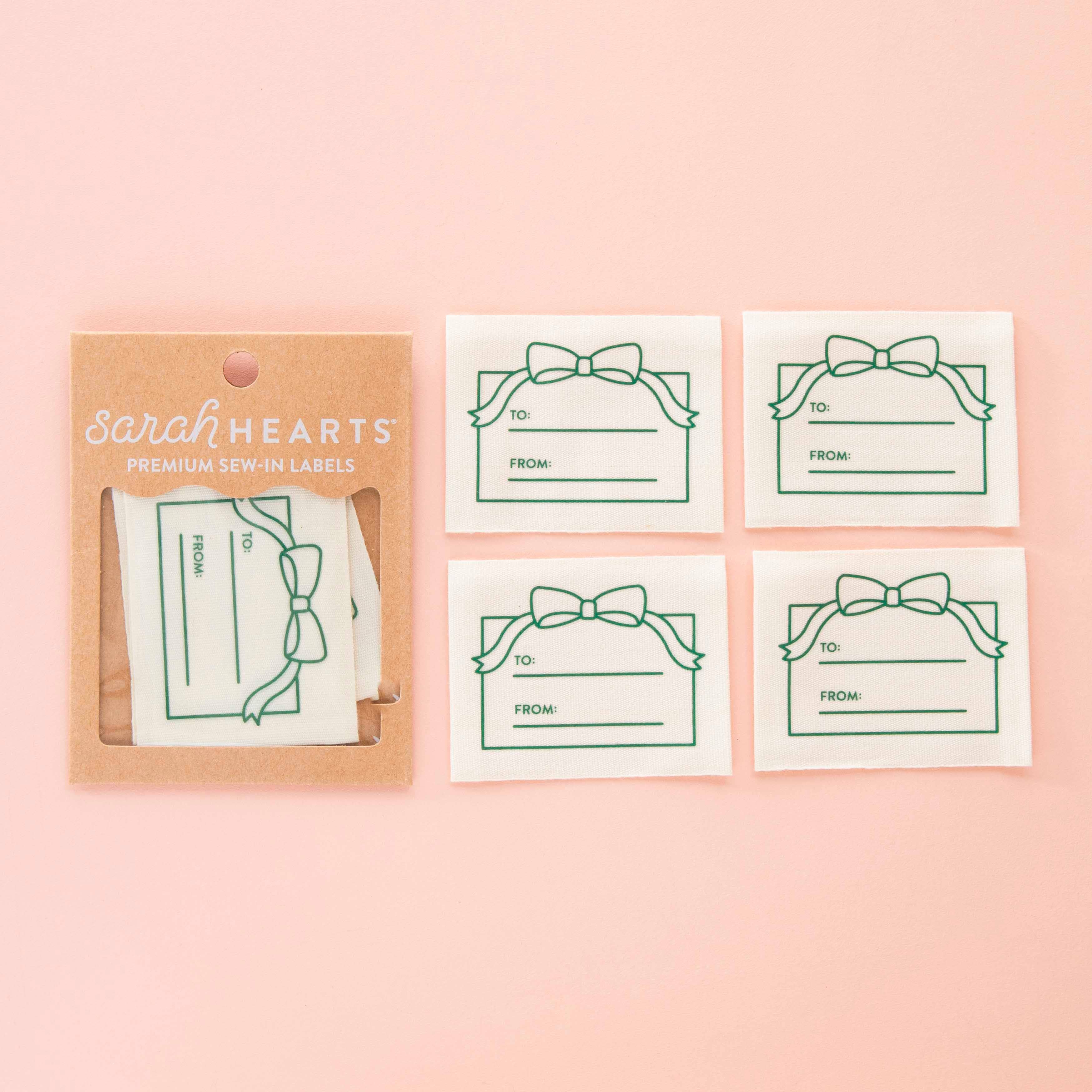 To: From: Gift Organic Cotton Write In Sewing Labels