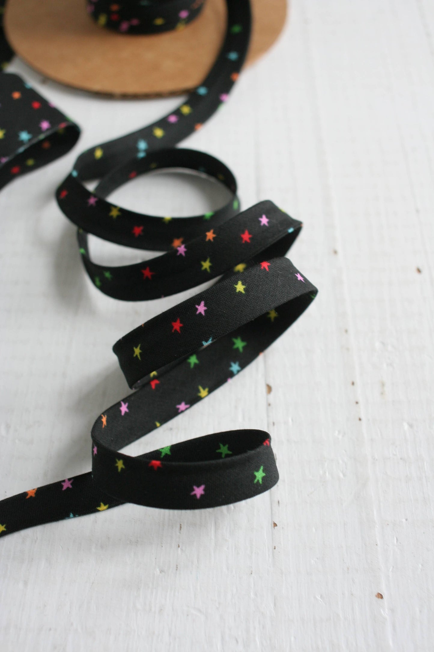 1/2" Double Fold Bias Binding - Starry (by the yard)