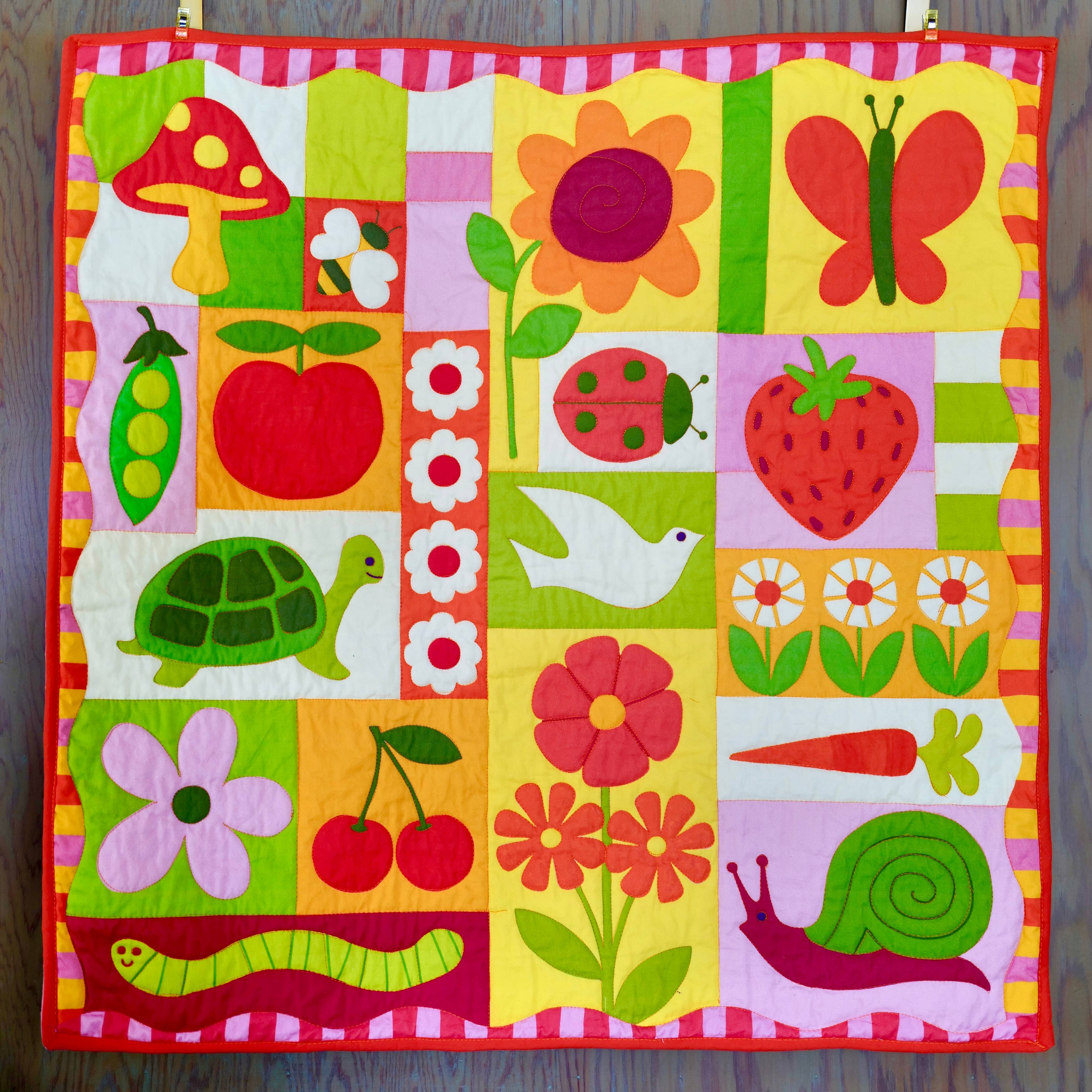 Beginner Quilt Kit - Garden Charms Quilt Kit - Pink