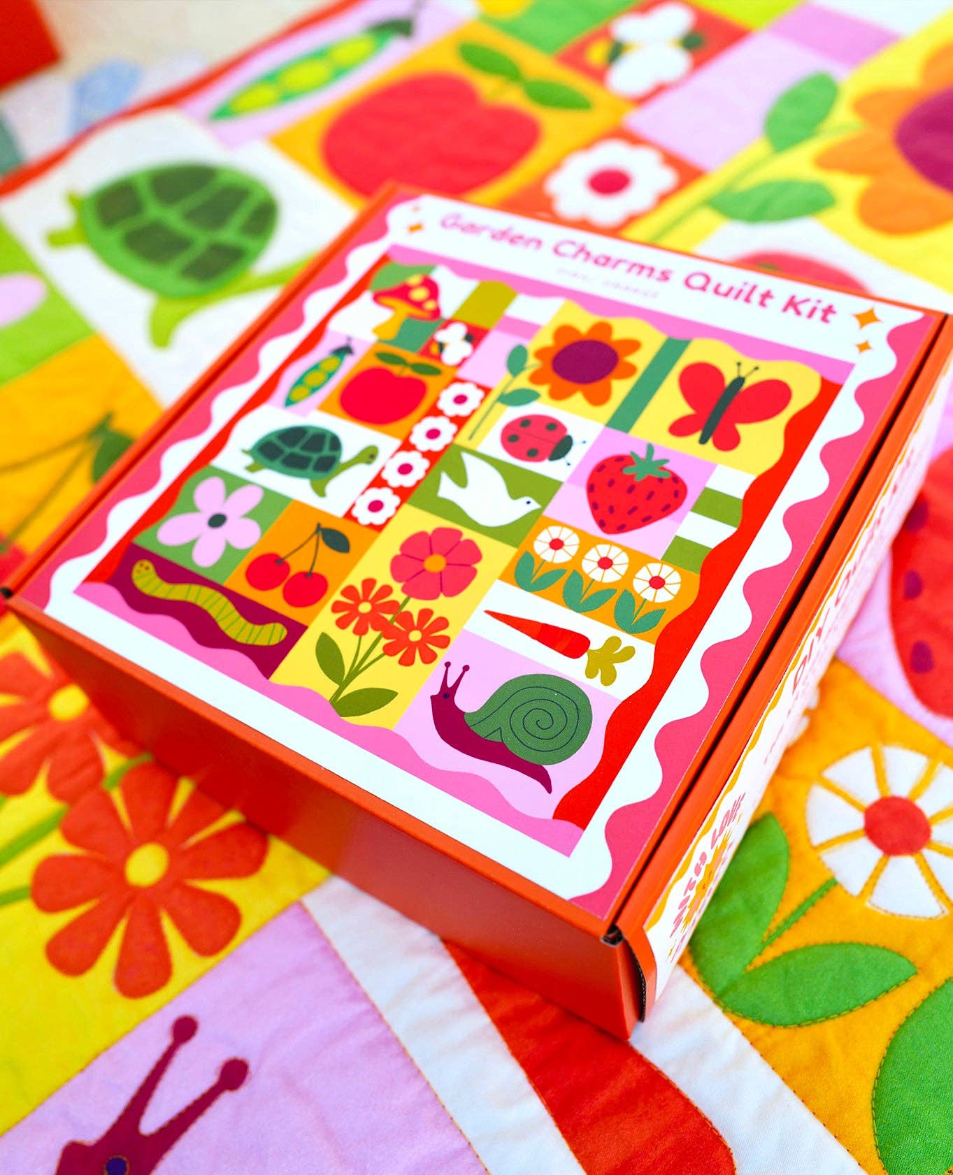Beginner Quilt Kit - Garden Charms Quilt Kit - Pink
