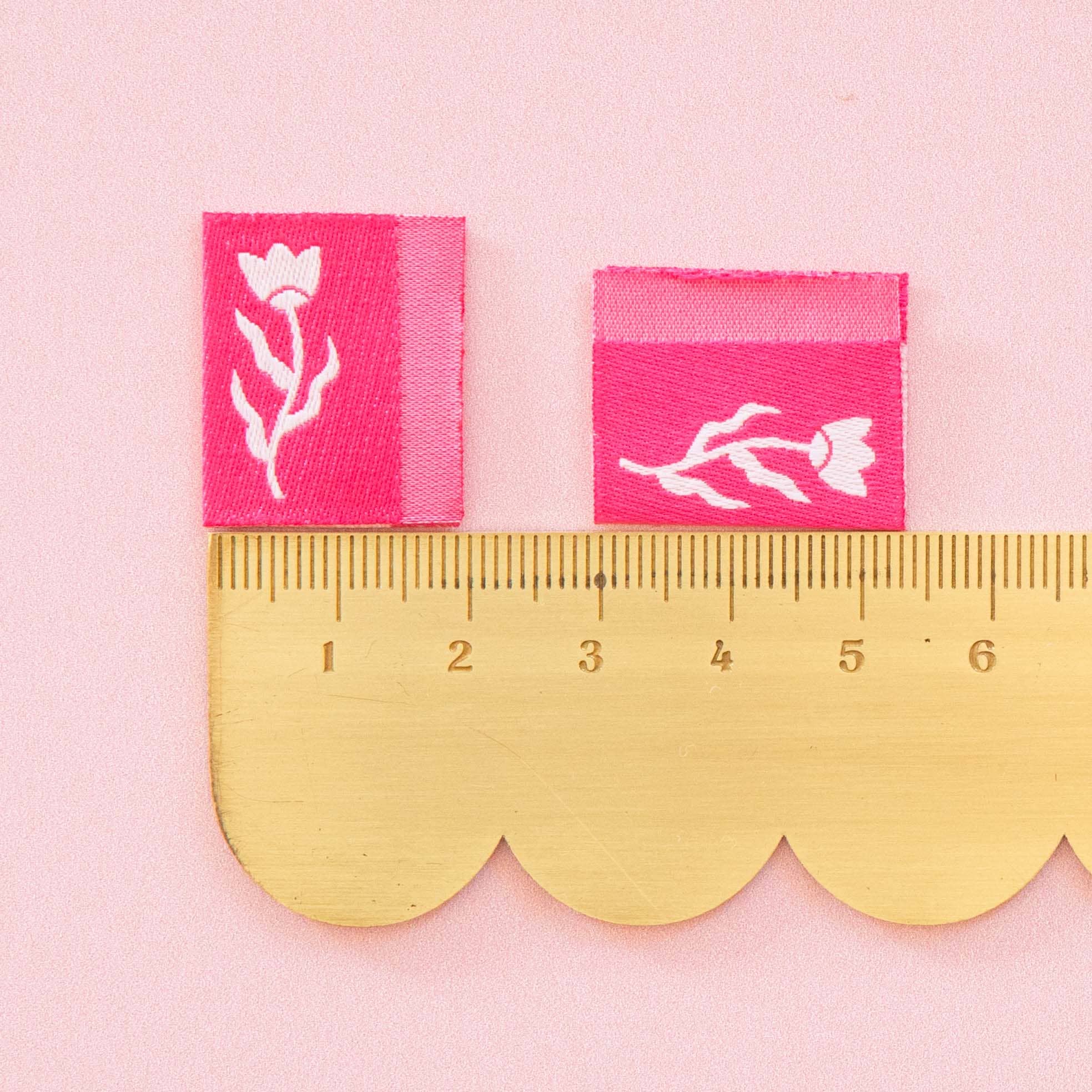 Tiny Floral Side Woven Labels Multipack