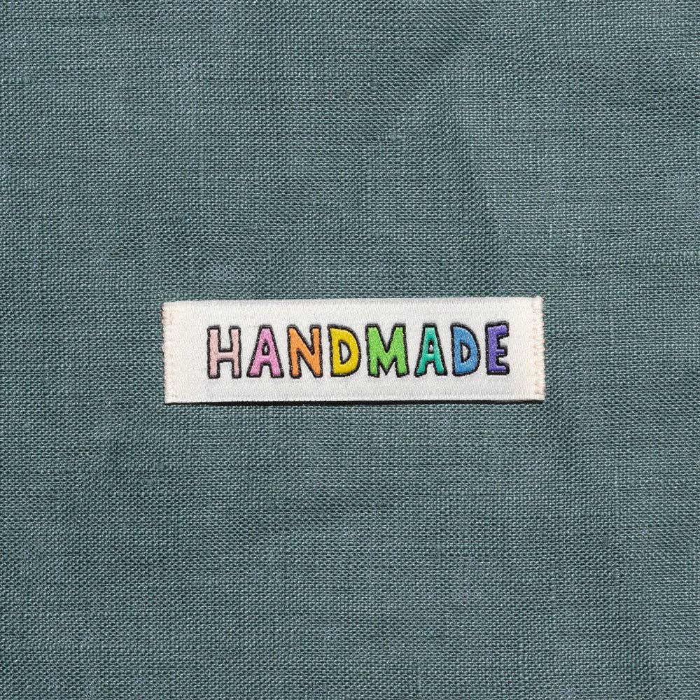 Handmade Rainbow Woven Labels