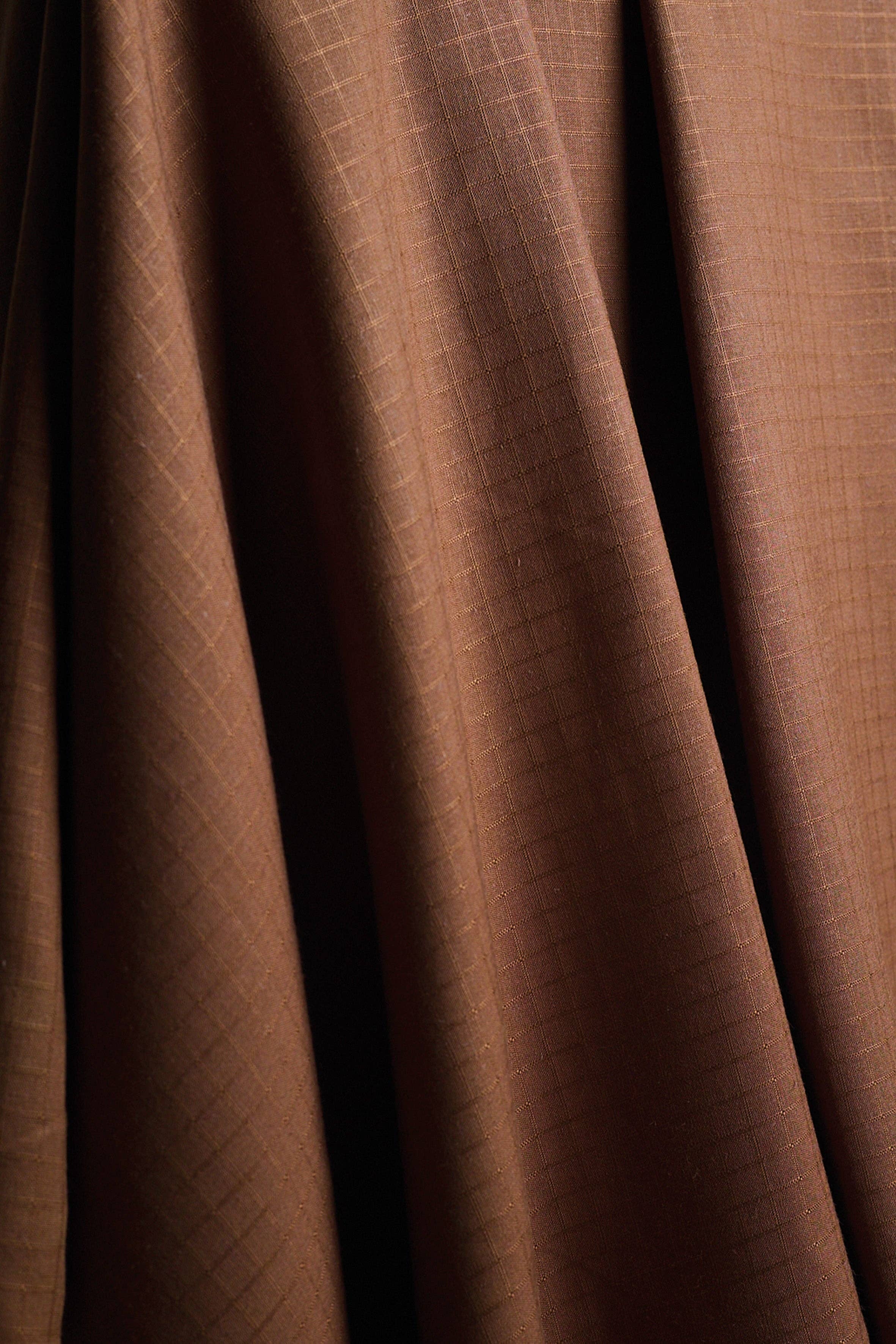Little Tile Linen Viscose Blend - Pecan Pie