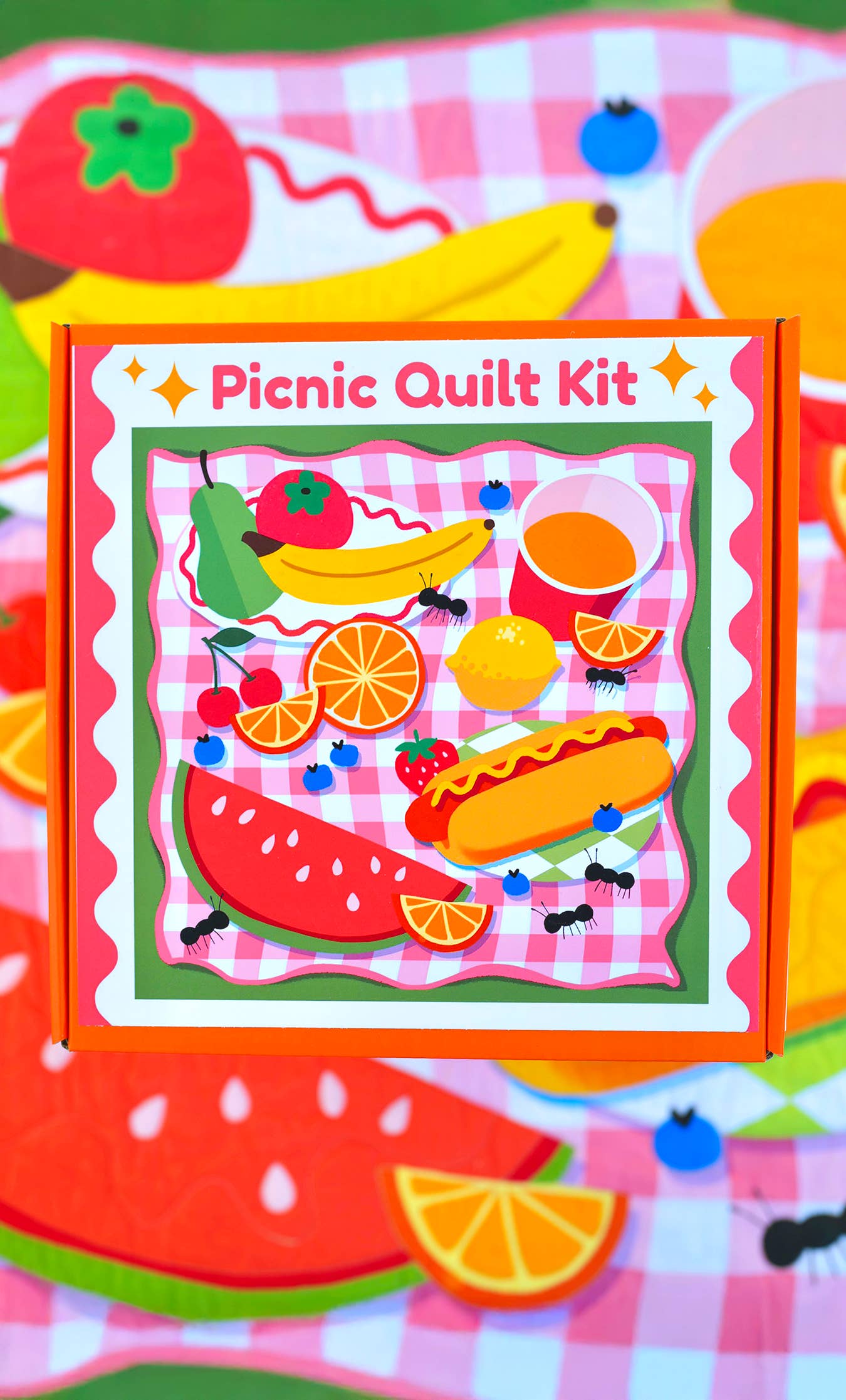 Picnic Whole Cloth Quilt Kit – Beginner Sewing Kit