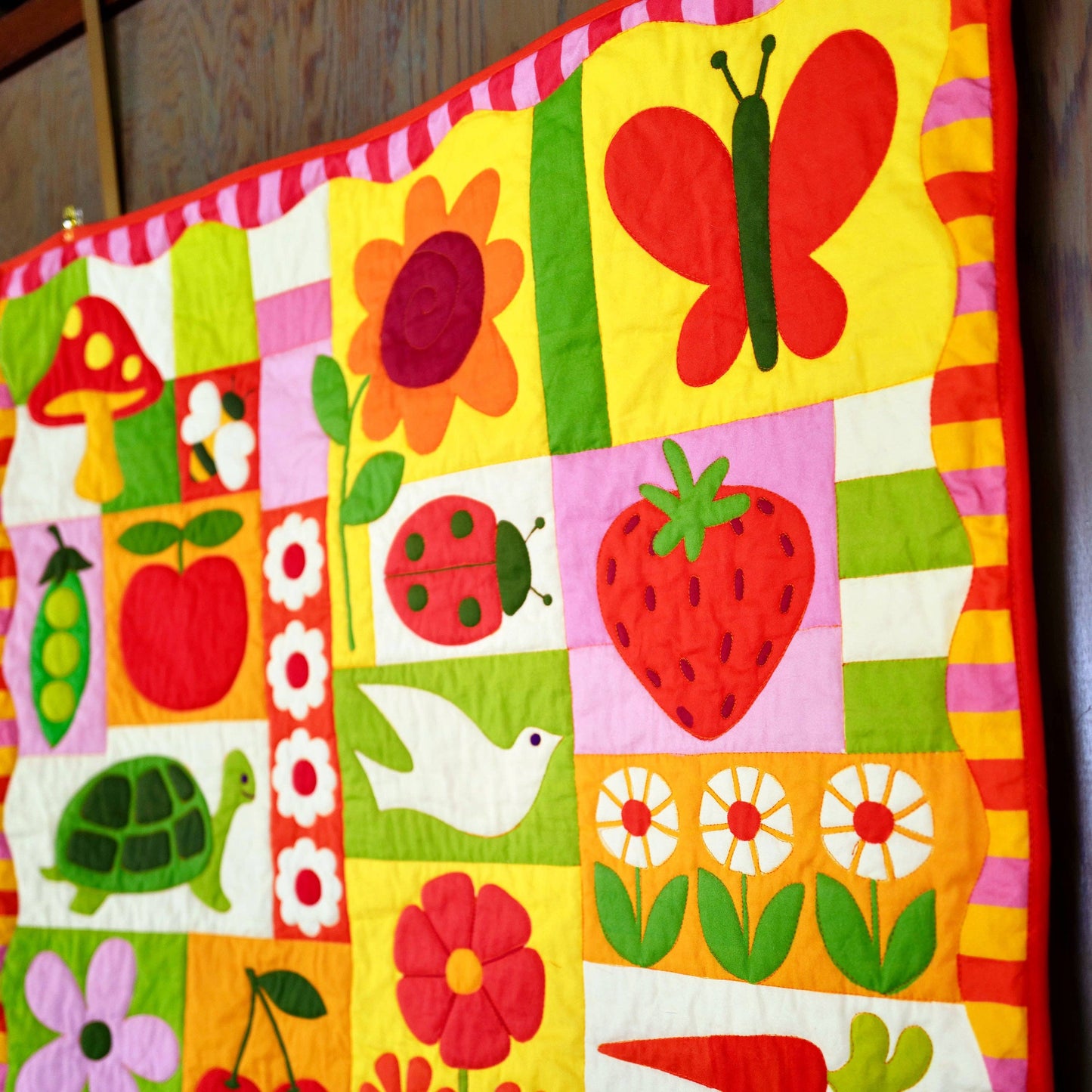 Beginner Quilt Kit - Garden Charms Quilt Kit - Pink