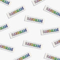 Handmade Rainbow Woven Labels