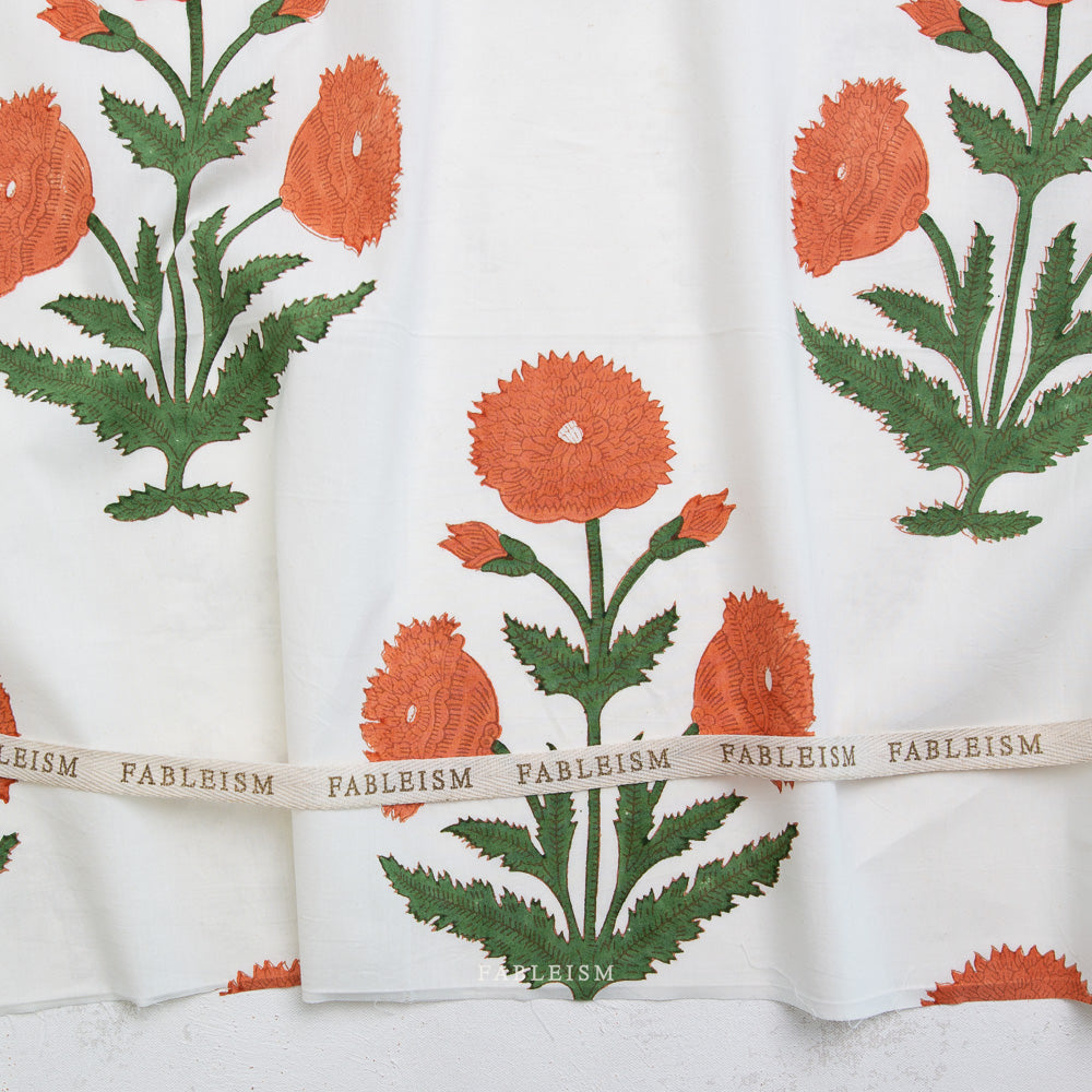 Indian Block Print: Boho Floral in Sienna