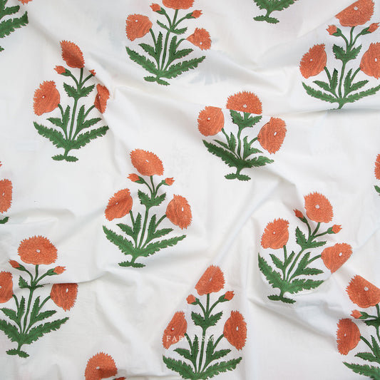 Indian Block Print: Boho Floral in Sienna