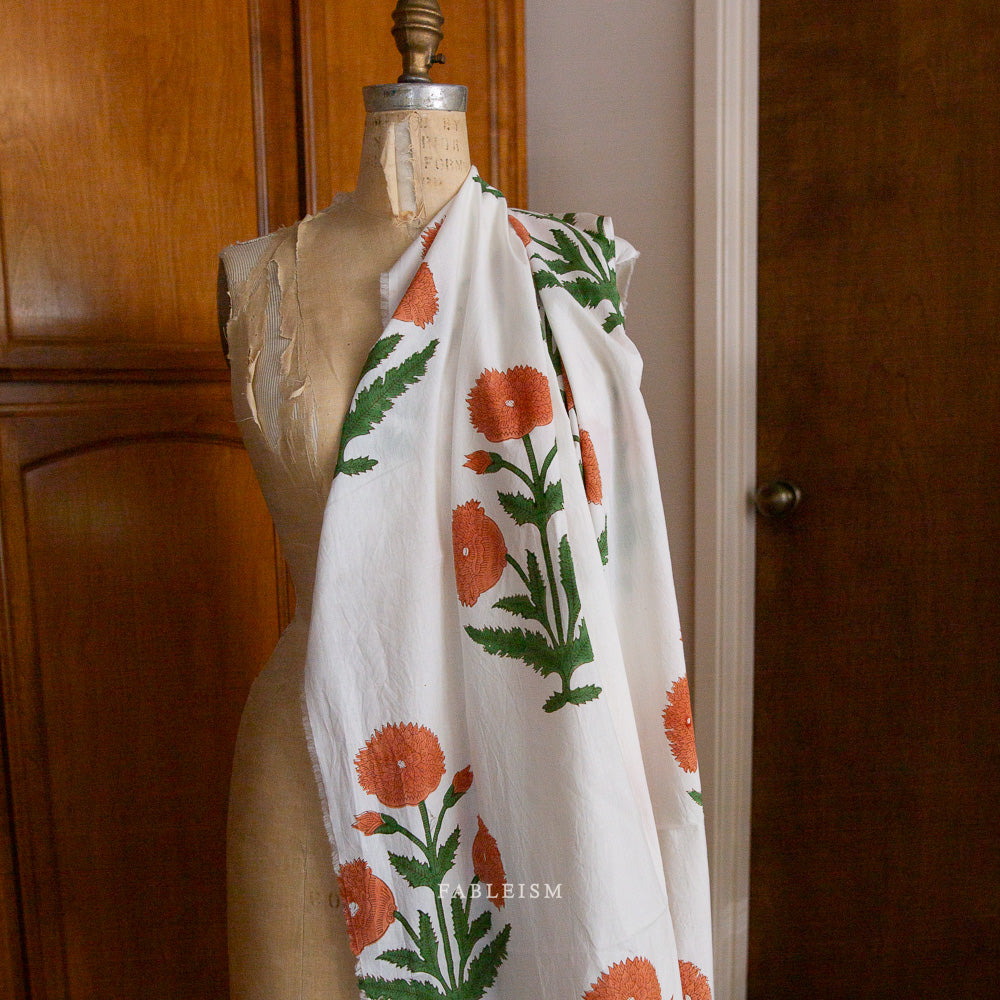 Indian Block Print: Boho Floral in Sienna