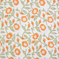 Indian Block Print: Trumpet Vines in Sage
