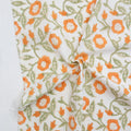 Indian Block Print: Trumpet Vines in Sage