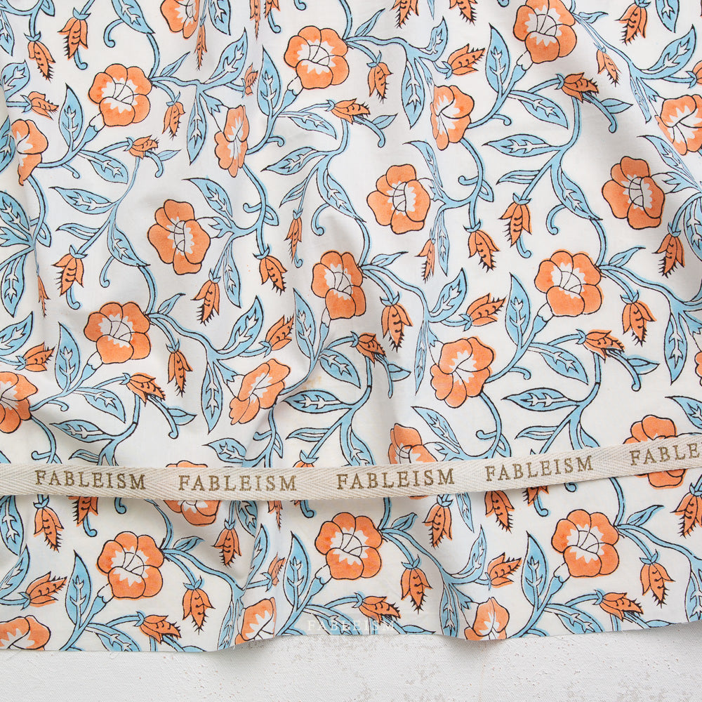 Indian Block Print: Trumpet Vines in Winter
