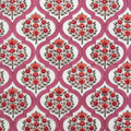 Indian Block Print: Lattice Floral in Pink